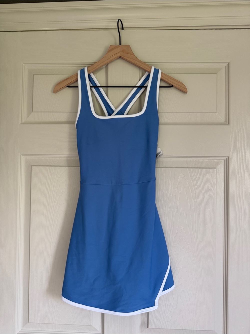 Abercrombie & Fitch Blue Mini Dress with White Trim